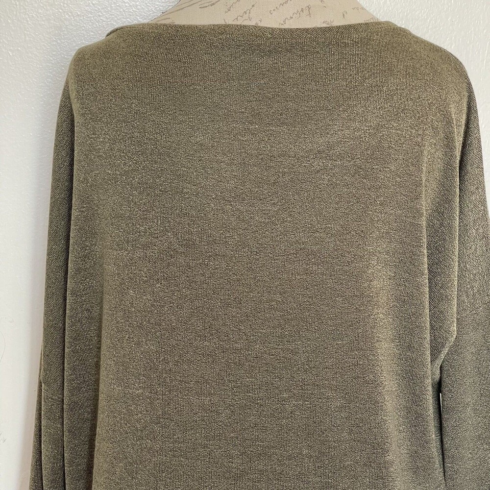 Uget Womens Sweater High Low Dolman Tunic Round Neck Knit Sleeve Size Small - Picture 4 of 12